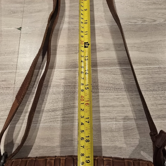 Vilenca Holland Woven Leather Crossbody Saddle Bag Purse Brown Boho Western. - Picture 13 of 13